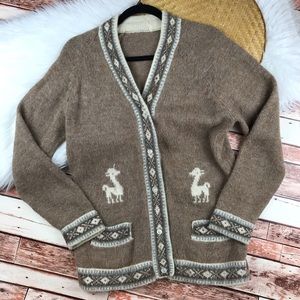 Vintage alpaca south western cardigan